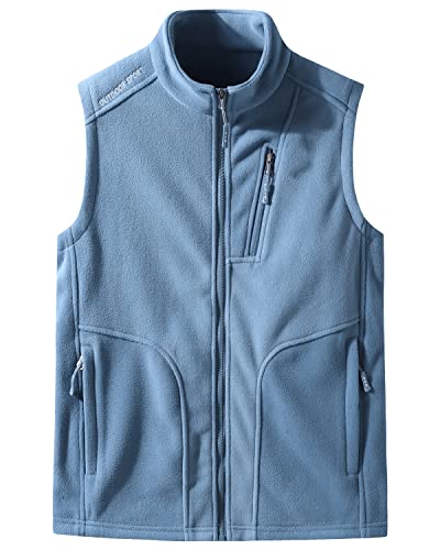 KTWOLEN Herren Fleeceweste Outdoor Softshell Ärmellos Fleece Jacke Winter Leichte Anglerweste mit Viele Taschen Herrenweste mit Reißverschluss von KTWOLEN