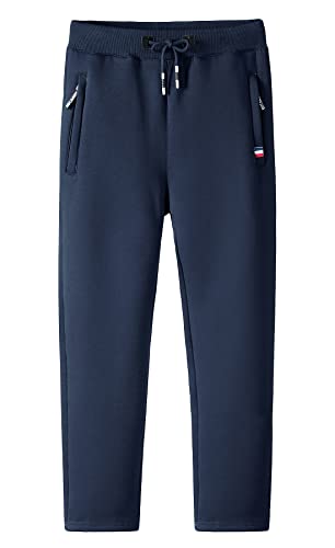 KTWOLEN Jogginghose Herren Trainingshosen Baumwolle Freizeithose Herren Lang mit Tunnelzug Slim Fit Sweatpants Herren mit Taschen, Blau, M von KTWOLEN