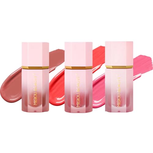 3 Stück Blush Stick Blush Make-up, Natürliches Aussehen,Leicht,Blush Cream Langanhaltende Feuchtigkeitsspendende,Flüssige Rouge Beauty Wand für Frauen von KTouler