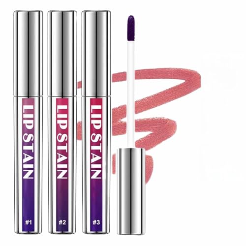 3Pcs Lip Stain Peel Off, Matte Langlebiger Peel Off Lip Liner Stain Lippenstift,Langanhaltender Wasserfester,übertragungssicherer Lippenstift für Frauen von KTouler