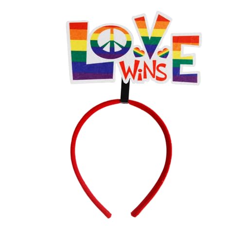 Hairhoop Regenbogen-Stirnband für LGBTQ, Liebe, gleiches Geschlecht, Partyzubehör, Transgender-Unterstützung, Kopfbedeckung, LGBTQ, Haarreifen für Party von KUAIYIJU
