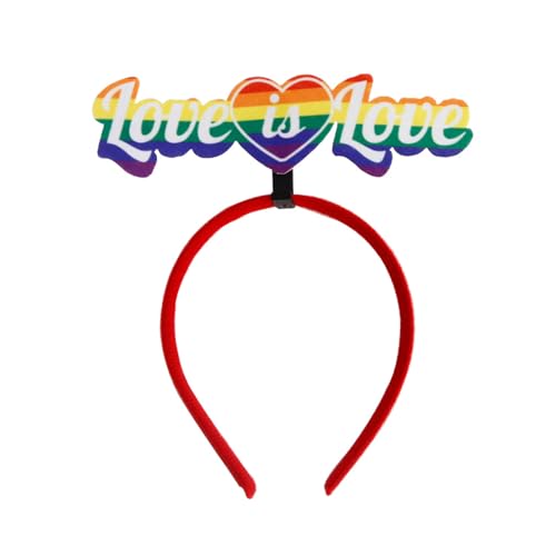 Hairhoop Regenbogen-Stirnband für LGBTQ, Liebe, gleiches Geschlecht, Partyzubehör, Transgender-Unterstützung, Kopfbedeckung, LGBTQ, Haarreifen für Party von KUAIYIJU