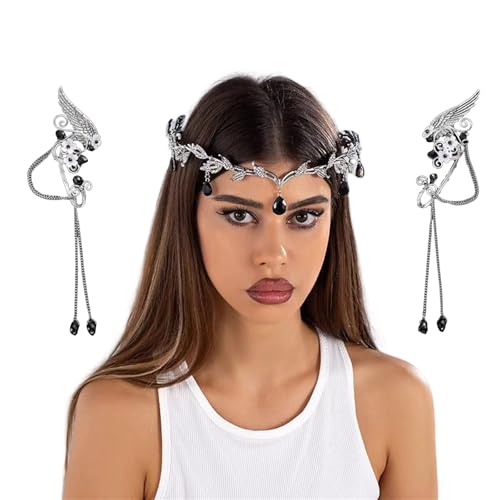 KUAIYIJU Multifunktionales Haarband und Ohrclip Set mit funkelnden Strasssteinen, modisches Haarteil, geeignet für einen modischen Look KUAIYIJU Multifunktionales Haarband und Ohrclip Set mit funkelnden Strasssteinen, modisches Haarteil, geeignet für einen modischen Look von KUAIYIJU