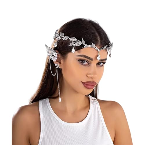 KUAIYIJU Multifunktionales Haarband und Ohrclip Set mit funkelnden Strasssteinen, modisches Haarteil, geeignet für einen modischen Look von KUAIYIJU