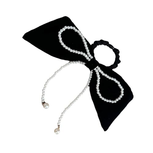 KUAIYIJU Süße Band Bowknot Haarspange Für Frauen Und Mädchen Handgefertigte Perlen Bögen Haarnadel Haarspangen Haarseil Kopfbedeckung Haar Accessoire Haarspange von KUAIYIJU