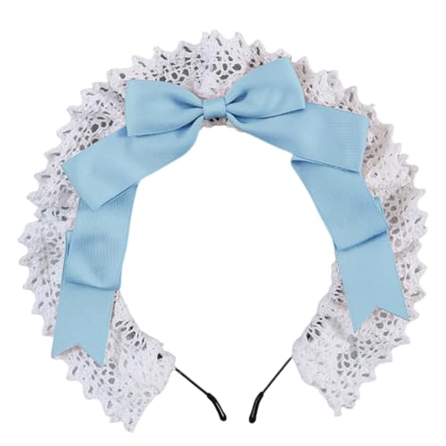 Mädchen Stirnbänder Spitze Bögen Haarband Maid Cosplay Kopfbedeckungen Bowknot Stirnbänder Niedliche Hochzeit von KUAIYIJU