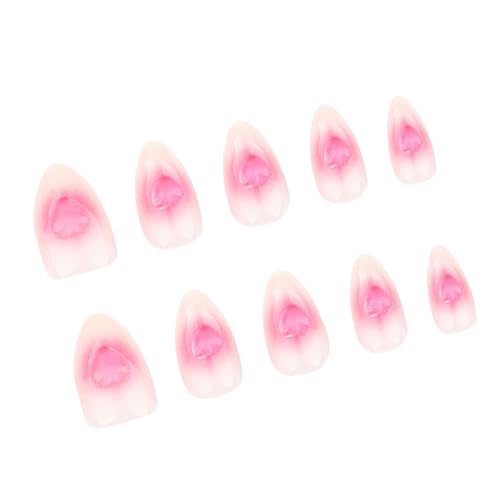 Mandel-Nägel zum Aufdrücken, Kunstnägel, glänzend, Acryl, zum Aufkleben, für Damen, 24 Stück, 12 Größen, zum Aufkleben auf Nägel von KUAIYIJU