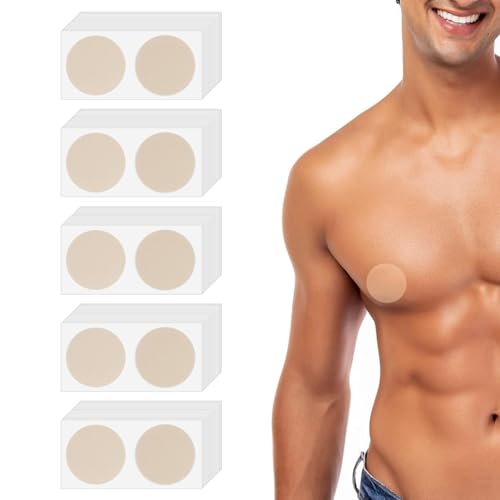 KUBDPQOR 100 Stück Nipple Cover, Herren Nippelabdeckung Nippel Cover, nippelpads, Nippelpads Anti-Friktion Unsichtbare Brustwarzenabdeckung für Läufer & Athleten (35mm) von KUBDPQOR