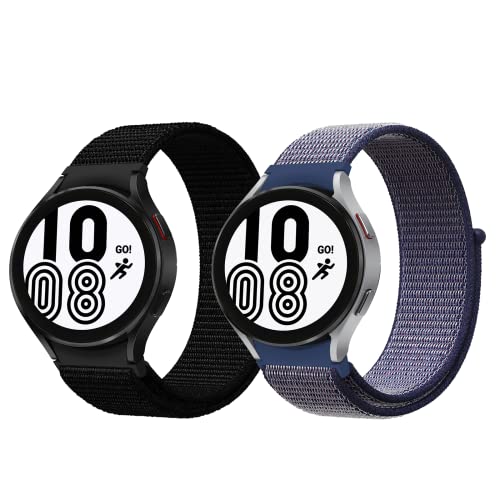 Nylon Armbands Kompatibel mit Samsung Galaxy Watch 5/Watch 5 Pro Armband/Galaxy Watch 4 40mm 44mm Keine Lücke Uhrenarmband Verstellbarer für Galaxy Watch 4 Classic 42mm 46mm Armband Herren Damen von KUBFDL