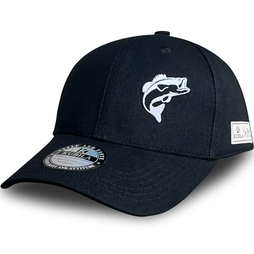 KUBILA Baseballmützen für Männer und Frauen – Fliegenfischen als Geschenk für Väter, Fisch-Logo, Schwarz / Weiß, Einheitsgr��e KUBILA Baseballmützen für Männer und Frauen – Fliegenfischen als Geschenk für Väter, Fisch-Logo, Schwarz / Weiß, Einheitsgr��e von KUBILA