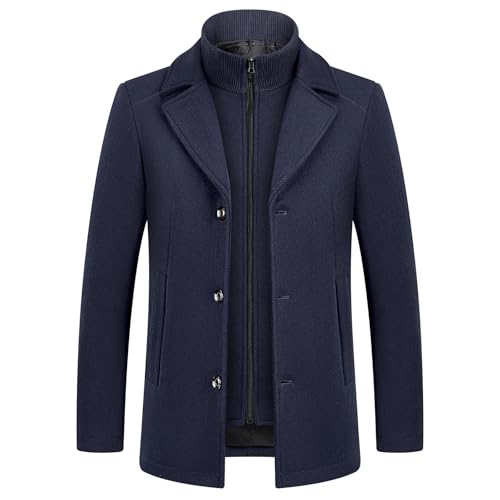 KUDMOL Herren Mantel umd Weste 2-in-1-Winterjacke Wollmantel Dick Wintermantel Warmer Mantel KUDMOL Herren Mantel umd Weste 2-in-1-Winterjacke Wollmantel Dick Wintermantel Warmer Mantel von KUDMOL