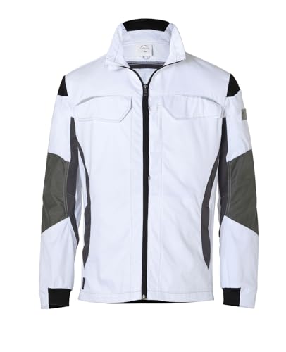KÜBLER Workwear Arbeitsjacke Herren - Pulsschlag - Robuste & ergonomische Arbeitsjacke für Männer - CORDURA®-Verstärkung, Stretch-Einsätze & vielseitige Taschen - Weiß/Anthrazit - 60 von KÜBLER Workwear