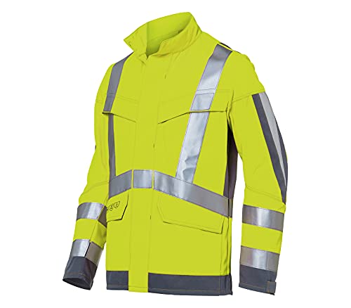 KÜBLER Workwear KÜBLER PROTECTIQ HIGH VIS Arbeitsjacke warngelb, Größe 52, Herren-Arbeitsjacke aus Mischgewebe, Arbeitsjacke von KÜBLER Workwear
