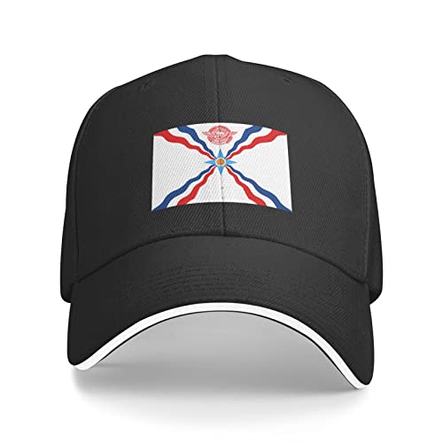KUEhhhr Baseballkappe, Motiv: Flagge der Assyrer, Sandwich-Krempe, Hüte für Männer und Frauen, verstellbare Kappen, Schwarz , One size KUEhhhr Baseballkappe, Motiv: Flagge der Assyrer, Sandwich-Krempe, Hüte für Männer und Frauen, verstellbare Kappen, Schwarz , One size von KUEhhhr