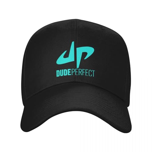 Baumwolle atmungsaktive Unisex Baseballkappe Dude Perfect 2024 Fashion Baseball Herren Polyester Hüte Verstellbare Mütze Universal Casual Cap Truck Driver Hat Geschenk von KUGEUII