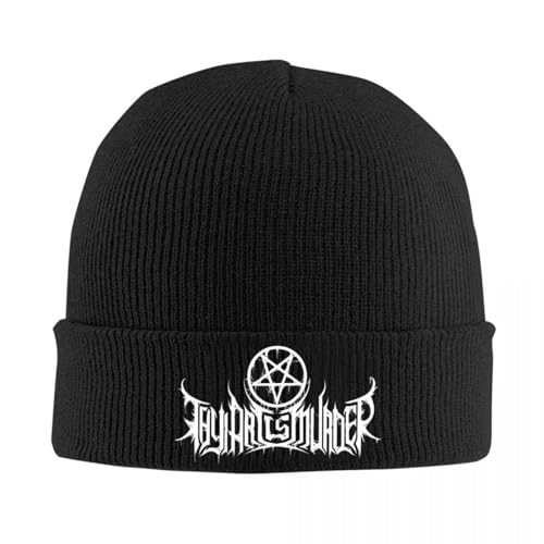 Damen Winter Hüte Thermo Hut Herren Thy Art Is Murder Logo Beanie Hüte Deathcore Band Trendige Mützen Männer Frauen Unisex Outdoor Strickmütze Frühling Kopf Wrap Beanie Hüte Geschenke für Paare von KUGEUII