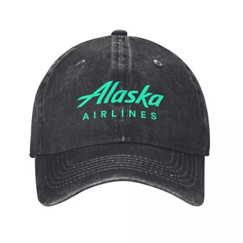 KUGEUII Atmungsaktive Unisex Baseballkappe Alaska Airlines 2024 Modische Baseballkappe Baumwollmütze Verstellbare Mütze Universal Casual Cap Trucker Hat Geschenke von KUGEUII