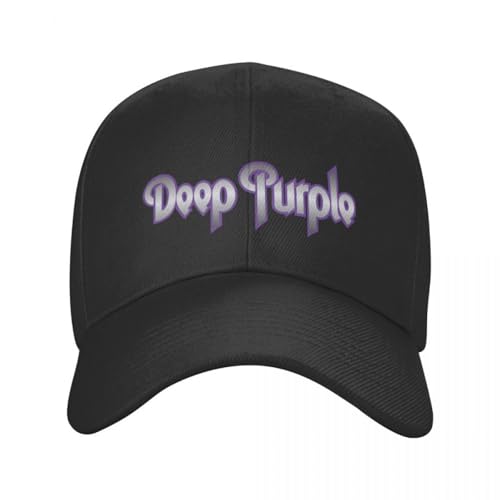 KUGEUII Baumwolle atmungsaktive Unisex Baseballkappe Band Deep Purple 2024 Mode Baseball Herren Polyester Hüte Verstellbare Mütze Universal Casual Cap Truck Driver Hat Geschenk von KUGEUII