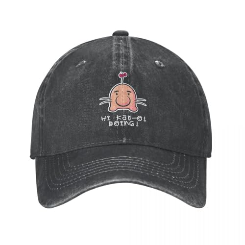 KUGEUII Lässiger und sportlicher Unisex-Stil „Mr Earthbound“ Unisex-Baseballkappe „Mother Video Game“ Distressed Cotton Caps Hut Mode Outdoor Workouts Snapback Cap Geschenke von KUGEUII