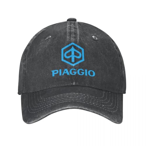KUGEUII Lässiger und sportlicher Unisex-Stil Piaggio Motorcycle 2024 Modische Baseballkappe Baumwollmütze verstellbare Mütze Universal Casual Cap Truck Driver Mütze Geschenke von KUGEUII