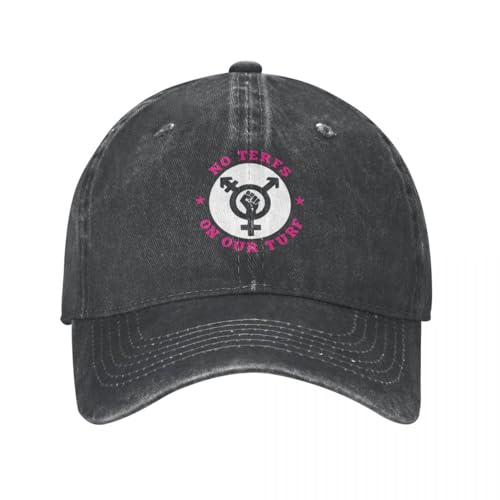 Neutrale atmungsaktive Baseballmütze aus Reiner Baumwolle „No Terfs On Our Turf“ Cowboyhut Schaumstoff-Partyhut Luxusmütze Fashion Beach Custom Hat Hüte Mann Frauen Geschenk von KUGEUII