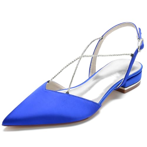 KUHAOFEU Damen Chunky Low Heel Pumps Riemensandalen Spitzes Kleid Hochzeit Party Schuhe,Blau,36 EU KUHAOFEU Damen Chunky Low Heel Pumps Riemensandalen Spitzes Kleid Hochzeit Party Schuhe,Blau,36 EU von KUHAOFEU