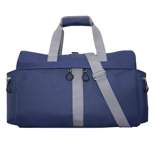 KUI WAN Turnbeutel für Damen und Herren, 35 l, kleine Reisetasche für Sport, Fitnessstudios und Wochenendausflüge mit Fächern für nasse Kleidung, Mini-Hochleistungs-Seesack, Marineblau, 35L, Leichter von KUI WAN