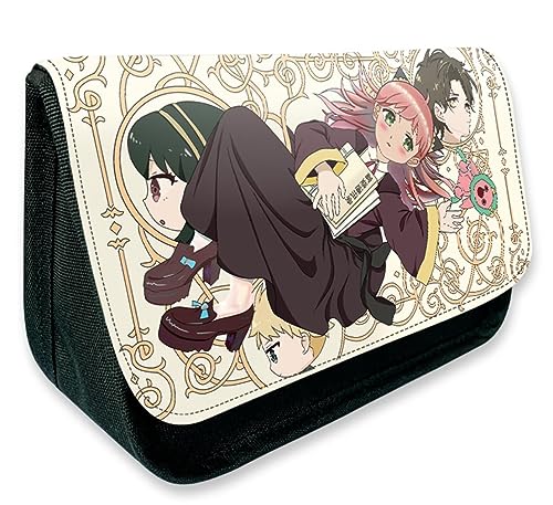 KUILOESS Federmäppchen der Spy Anime-Familie, Twilight Loid Forger, Federmäppchen Manga Yor Anya Forger, Federmäppchen aus Segeltuch, großes Fassungsvermögen für Schüler von KUILOESS