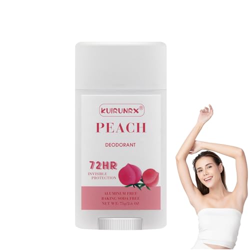 KUIRUNRX® Underarm Deodorant, Antitranspirant Deodorant für Frauen, Deo-Roller gegen starken Schweißgeruch, Transpiration und Achselfeuchtigkeit mit Pfirsichduft, 75g von KUIRUNRX
