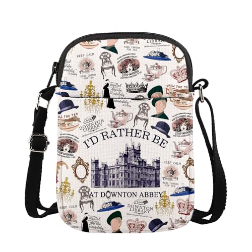 KUIYAI British Movie Inspired Crossbody Bag for Fans, Downton Library, I Never Argue I Explain, Grantham Tea House, Eher in Downtonuk, SMALL von KUIYAI