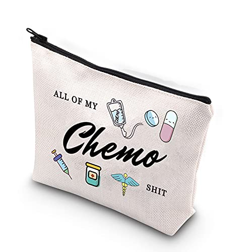 KUIYAI Chemotherapie Behandlung Geschenk für Frauen All of My Chemo Shit Krebs Bewusstsein Notfalltasche, Chemo Shit von KUIYAI
