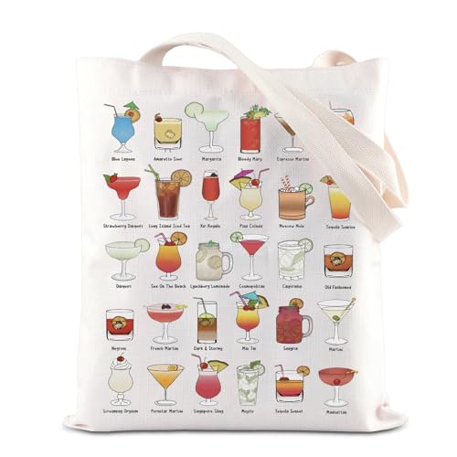 KUIYAI Cocktail-Liebhaber-Tragetasche, Cocktail-Trink-Umhängetasche, Alkohol-Geschenk, Cocktail-Guide, Geschenk für Trinker, Fullcocktailts-us, middle von KUIYAI