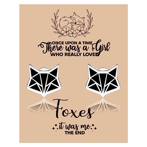 KUIYAI Fox Gift Fuchs-Ohrstecker für sie, Fuchs-Liebhaber, Geschenk "Once Upon A Time There Was A Girl Who Really Loved Fox, Metall von KUIYAI