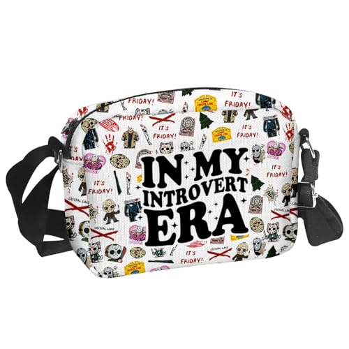 KUIYAI Horrorfilm-inspiriertes Geschenk, lustig in meiner introvertierten Ära, Umhängetasche, gruseliges saisonales Geschenk, Halloween-Party-Andenken, Eradjuk Introvertiert, Small von KUIYAI