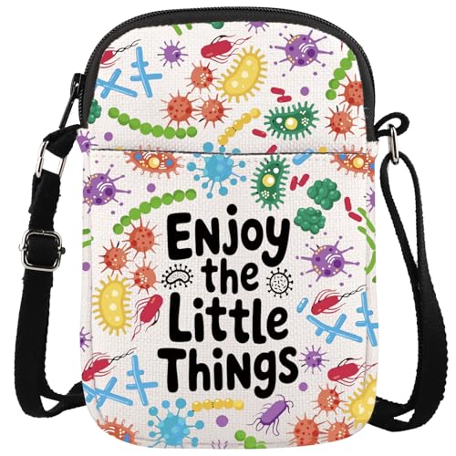 KUIYAI IPathogen Mutation Geschenk Epidemiologen Geschenke Mikrobiologen Geschenk Wissenschaft Humor Reißverschluss Umhängetasche (Enjoy littleThing) von KUIYAI