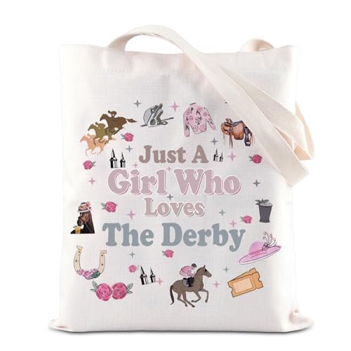 KUIYAI Kentucky Derby Tragetasche Derby G Bag Pferderennen Geschenk KY Derby Day Geschenk Run For The Rose Geschenk Rennen Wochenende Geschenk, Girlderbytotes von KUIYAI