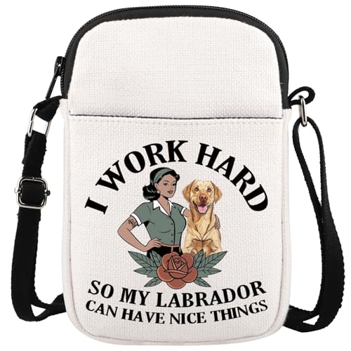 KUIYAI Labrador Messenger Bag Labrador Retriever, wiederverwendbare Canvas-Umhängetasche für Hund, Mutter, Geschenk, Tierärzte, Geschenk (myLabrador) von KUIYAI