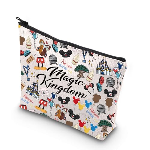 KUIYAI Magic Kingdom Geschenk Cartoon-Charakter-Liebhaber, Geschenk, Filmfiguren, Collage, Make-up-Tasche, Märchen-Geschenk für Frauen, Magic Kindom von KUIYAI