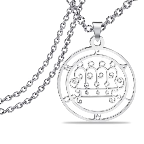 KUIYAI Paimon Sigil Halskette Dämonensiegel Schmuck König Paimon Halskette Teufel Geschenk für Männer, 3 von KUIYAI