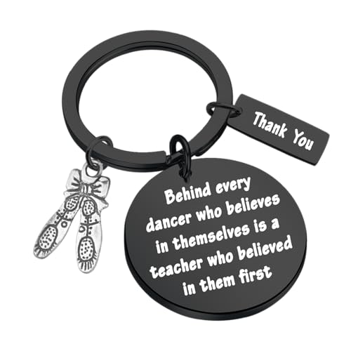 KUIYAI Schlüsselanhänger für Tanzlehrer, Wertschätzungsgeschenk, Hinter jedem Tänzer ist ein Lehrer, der an sie glaubt, Every Dancer Blackuk, 36 von KUIYAI