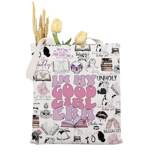KUIYAI Smutty Book Reader Gift In My Good Girl Era Tragetasche Read Something Unholy, Spread Those Pages, Girl Erauk, middle von KUIYAI