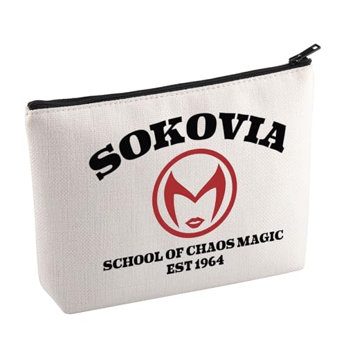 KUIYAI TV-Show-Merchandise-Geschenktasche, Wanda-Hexen-inspirierte Geschenktasche, Frauen-Heldengeschenk, Sokovia School of Chaos, magische Make-up-Tasche für Fans, Sokovia1964Mup, Kosmetiktasche von KUIYAI