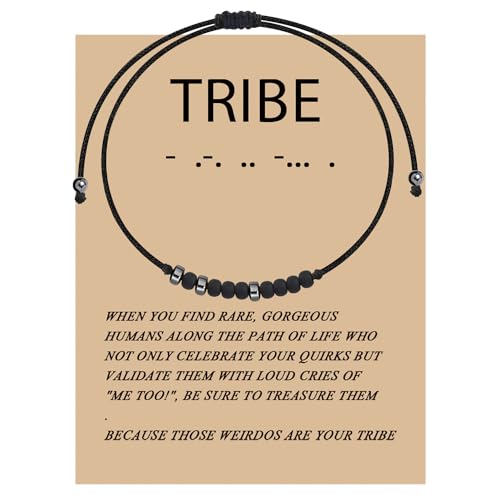 KUIYAI Tribe Morsecode-Armband für Freunde, Freundschaft, passendes Geschenk, Morsecode, Schmuck, finden Sie Ihren Stamm von KUIYAI