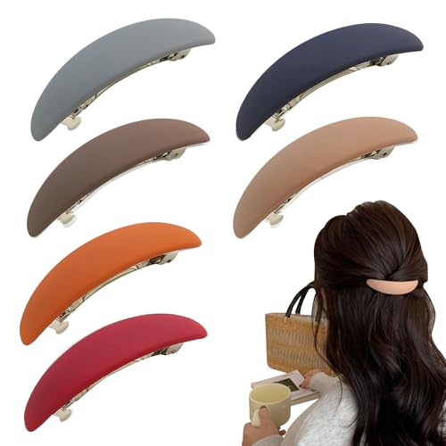 Haarspangen Damen, 6 Stück Automatische Haarspange Klassische Französische Haarspangen Vintage Automatisch Hair Clip Set Geeignet für Haarschmuck für Damen von KUIZHEN