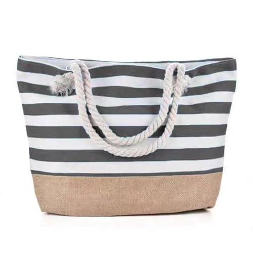 KUIZHEN Große Strandtasche Damen Mit Reißverschluss und Innentasche - Wasserdichte Tote Bag Handtasche für Strand, Reisen, Pool, Fitnessstudio von KUIZHEN