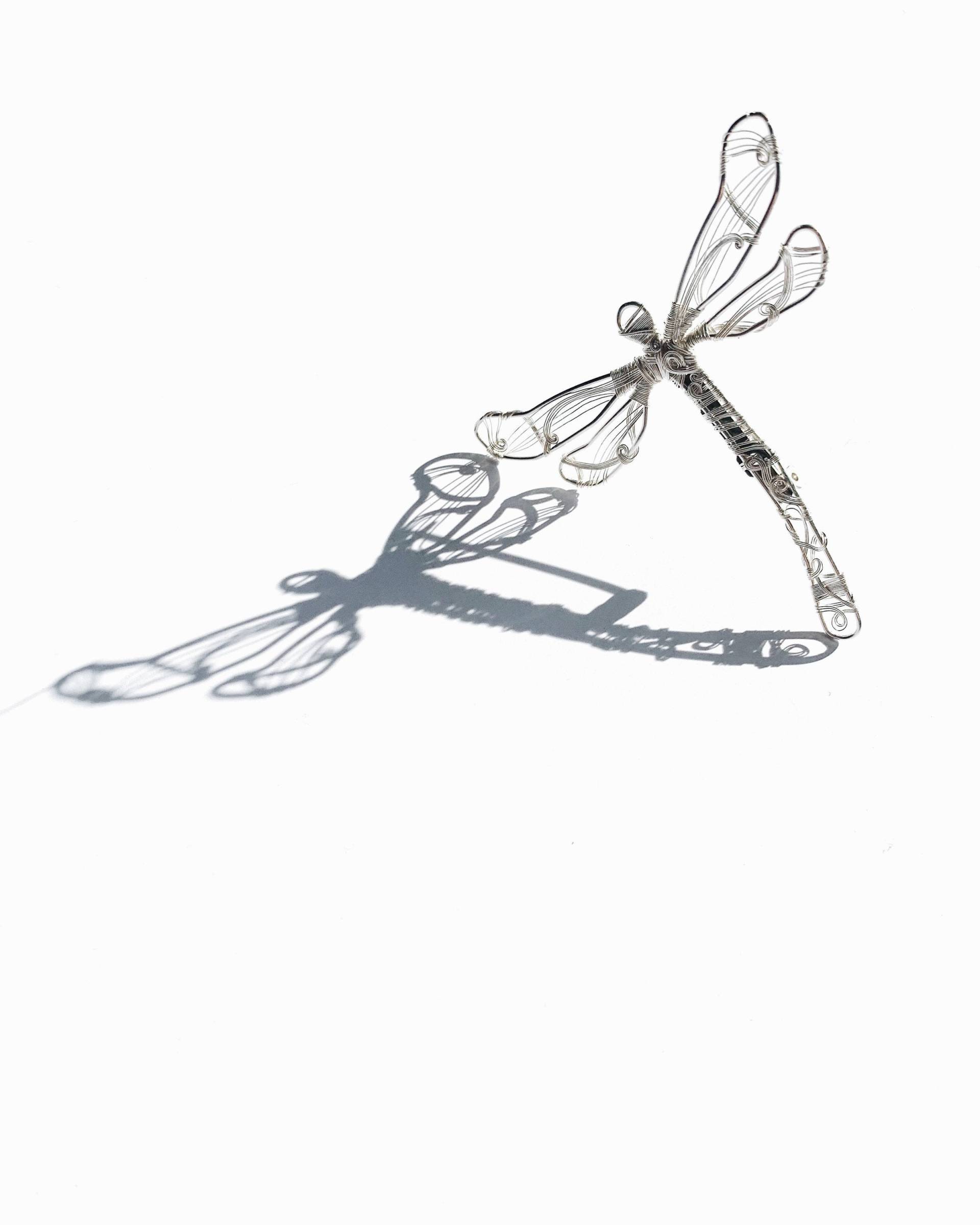 925Er Silberdraht Gewickelte Libellen Anstecknadel Jugendstil Brosche von KUKLAstudio