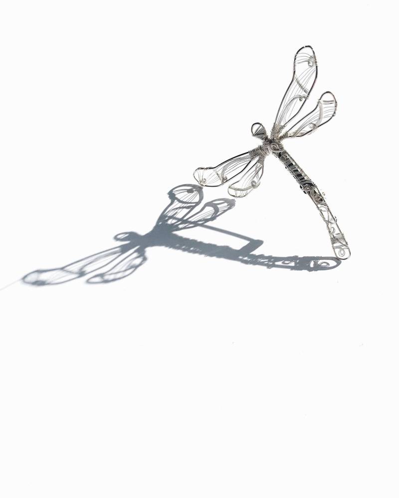 925Er Silberdraht Gewickelte Libellen Anstecknadel Jugendstil Brosche von KUKLAstudio
