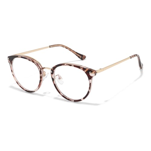 KUKU VISION Blaulichtfilter Brille für Damen UV400-Schutz,Blendschutzbrille ohne Rezept,Blue Light Filter Brille Computer brille (Golden-Weiß) KUKU VISION Blaulichtfilter Brille für Damen UV400-Schutz,Blendschutzbrille ohne Rezept,Blue Light Filter Brille Computer brille (Golden-Weiß) von KUKU VISION