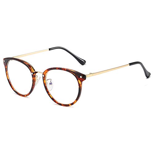 KUKU VISION Blaulichtfilter Brille für Damen UV400-Schutz,Blendschutzbrille ohne Rezept,Blue Light Filter Brille Computer brille (Golden-Braun) von KUKU VISION