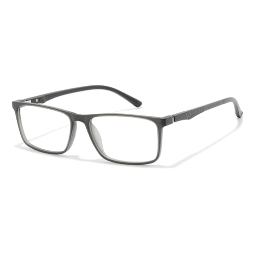 KUKU VISION Blaulichtfilter Brille für Damen & Herren Leichte Anti-Ermüdungsbrille, Blendschutzbrille ohne Rezept, Blue Light Filter Brille Computerspiel brille (Grau, Objektivhöhe: 37mm) von KUKU VISION